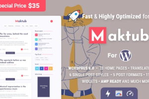 Maktub (v2.0.5) Minimal & Lightweight Blog for WordPress