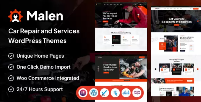 Malen v1.0.0 Car Service & Repair WordPress Theme