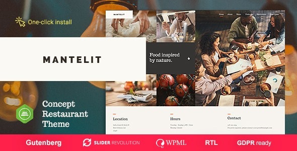 Mantelit (v1.1.3) Food Delivery & Restaurant WordPress Theme