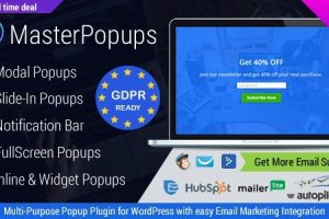 Master Popups (v3.9.2) WordPress Popup Plugin for Email Subscription [Activated]