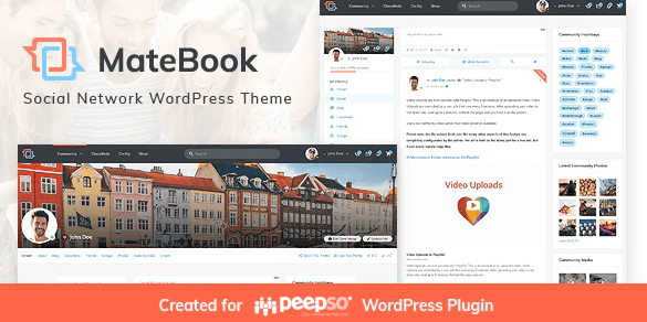 Matebook v1.3 Social Network WordPress Theme