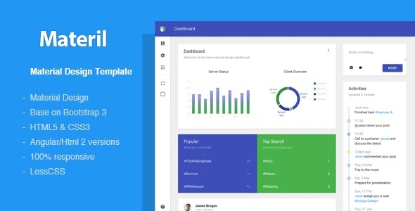 Materil v.3.2 WordPress Material Design Admin Theme