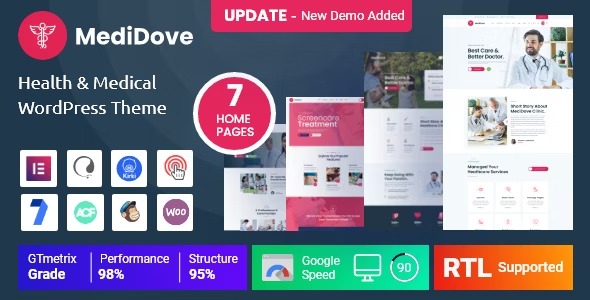 MediDove (v2.2.7) Health & Medical WordPress Theme + RTL