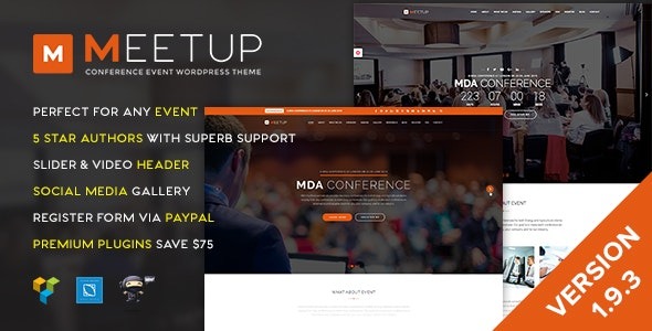 Meetup v1.8.8 Conference Event WordPress Theme