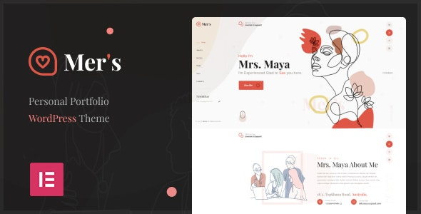 Mer’s v1.0 Personal Portfolio WordPress Theme