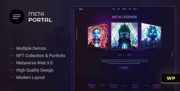 MetaPortal (v3.0.0) NFT Portfolio WordPress Theme