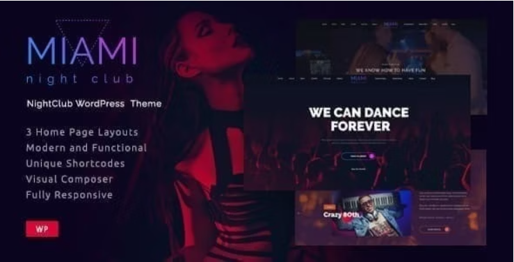 Miami v1.3.9 Night Club WordPress Theme