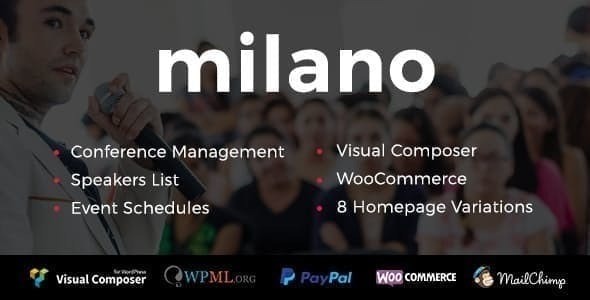 Milano (v1.1.2) Event & Conference WordPress