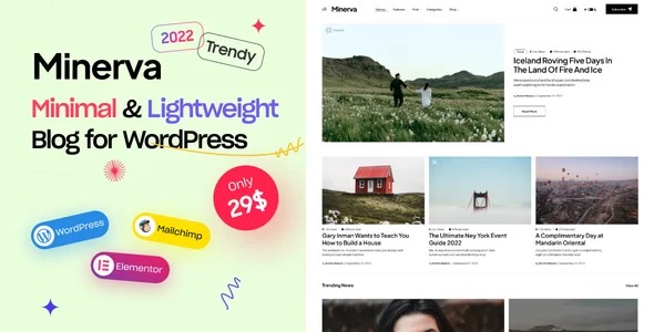 Minerva v1.0 Modern Blog WordPress Theme