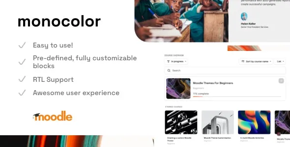 Monocolor (v1.5.1) Premium Moodle Theme