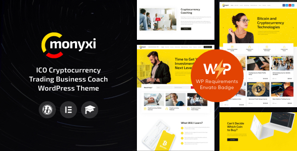Monyxi (v1.1.7) ICO Cryptocurrency Trading Business Coach WordPress Theme