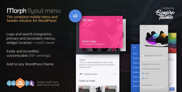 Morph v2.3 Flyout Mobile Menu Plugin for WordPress