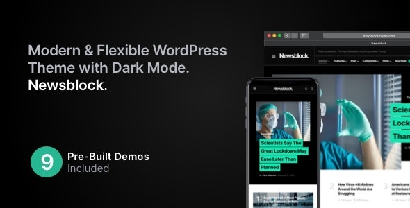 Newsblock (v1.2.5) News & Magazine WordPress Theme with Dark Mode [Activated]