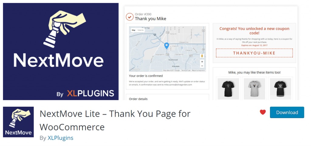 NextMove v1.17.1 WooCommerce Thank You Page