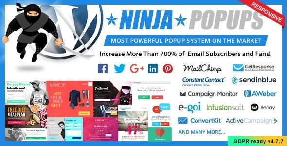 Ninja Popups v4.7.8* – Popup Plugin for WordPress