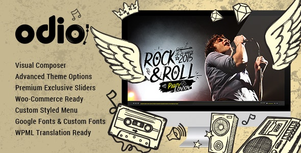 Fixed* Odio v5.5 Music WP Theme For Bands, Clubs, and Musicians