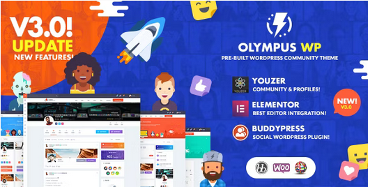 Fixed* Olympus (v4.4.1) Powerful BuddyPress Theme for Social Networking