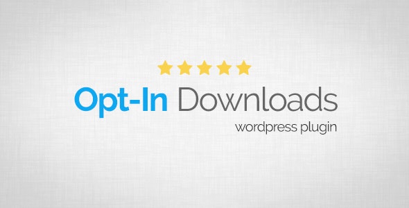 Opt-In Downloads – WordPress Plugin v.4.07
