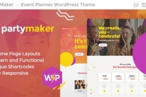 PartyMaker (v1.1.13) Event Planner & Wedding Agency WordPress Theme