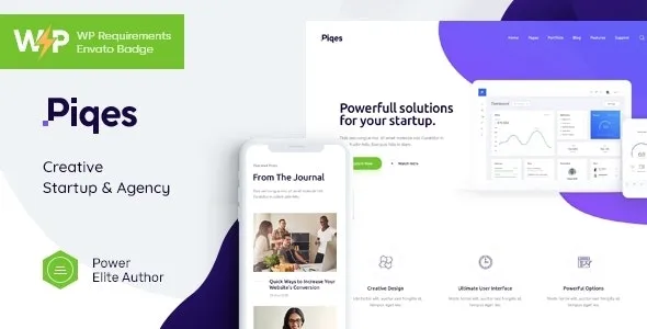 Piqes (v1.0.10) Creative Startup & Agency WordPress Theme