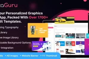 PixaGuru v.1.10 SAAS Platform to Create Graphics, Images, Social Media Posts, Ads, Banners, & Stories