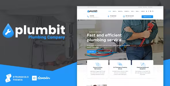 Plumbit – Plumbing WordPress Theme v10.9
