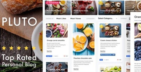 Pluto (v4.4.0) Personal Masonry Blog Theme for WordPress