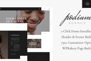 Podium v1.1.12 Fashion Model Agency WordPress Theme