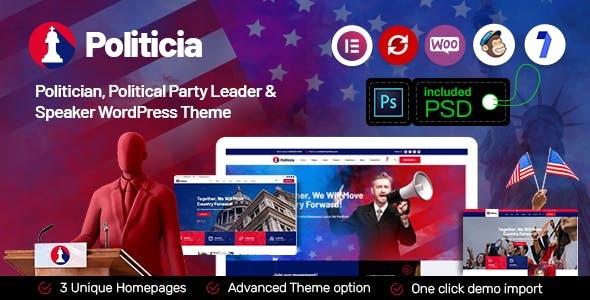 Politicia (v2.0) Politician & Speaker WordPress Theme