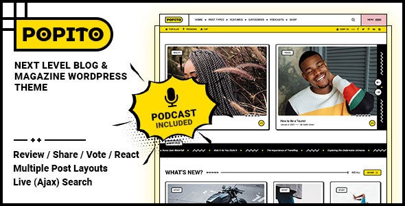 Popito (v2.0.1) Blog & Magazine WordPress Theme