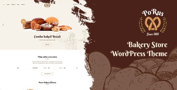 Porus v1.0.9 – Bakery Store WordPress Theme