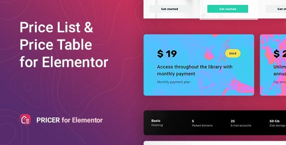 Pricer (v1.0.8) Price List for Elementor