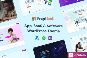 ProgriSaaS v1.1.8 Creative Landing Page WordPress Theme