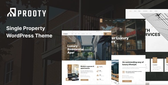 Prooty v1.0.1 Single Property WordPress Theme