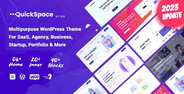 QuickSpace v1.2.0 Multipurpose WordPress Theme for SaaS Agency