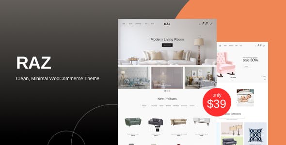 Raz v1.2.2 Clean, Minimal WooCommerce Theme