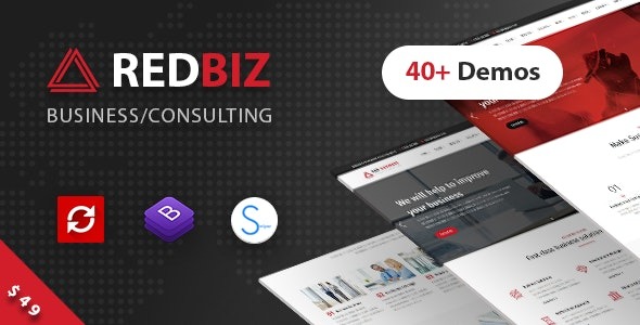 RedBiz (v1.2.9) Finance & Consulting Multi-Purpose WordPress Theme