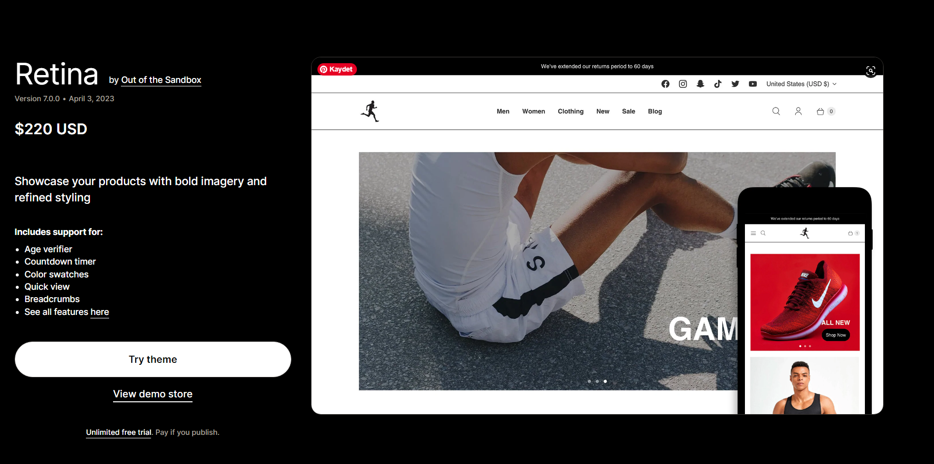 Retina Shopify Theme v4.2.0