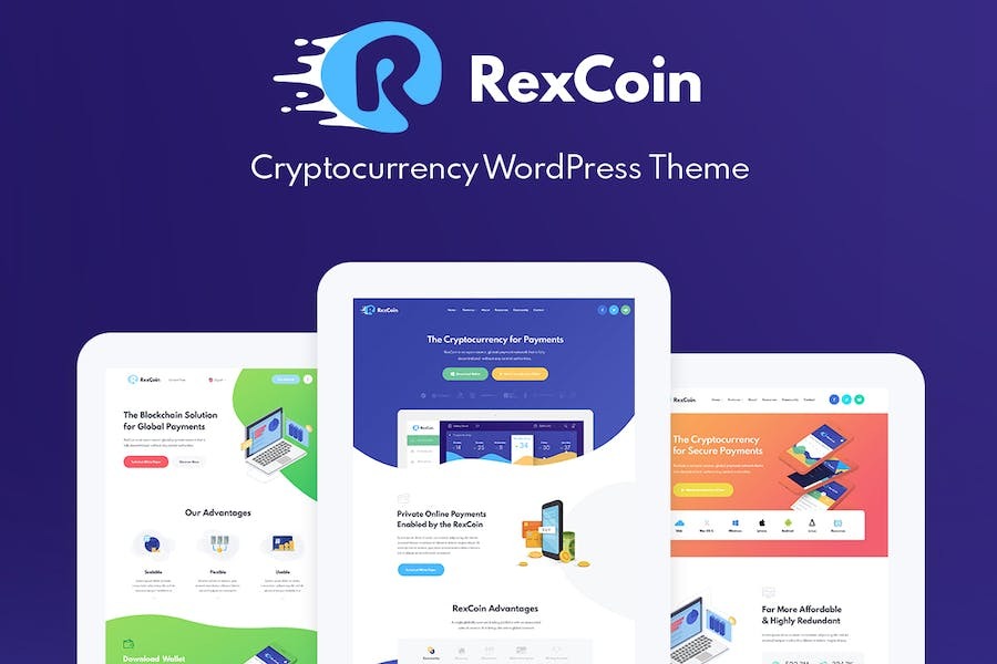 RexCoin (v1.2.5) A Multi-Purpose Cryptocurrency & Coin ICO WordPress Theme