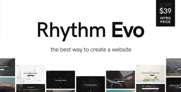 Rhythm – Clean Minimalist One & Multipage WordPress Theme