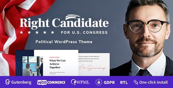 Right Candidate v1.1.3 Election Campaign and Political WordPress Theme