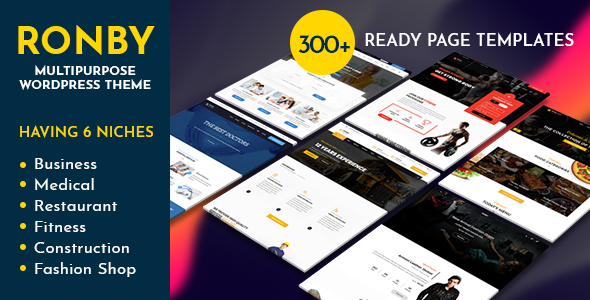 Ronby (v6.1.2) 6 Niche Business Multi-Purpose WordPress Theme