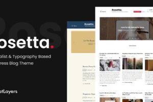Rosetta (v1.5) Minimalist & Typography Based WordPress Blog Theme
