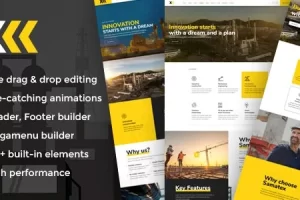 Samatex (v4.6) Industrial WordPress Theme + Woocommerce