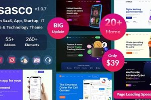 Sasco (v1.1.2) SaaS Startup Multipurpose WordPress Theme