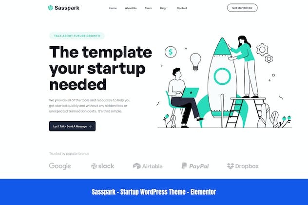 Sasspark (v1.0) Startup WordPress Theme