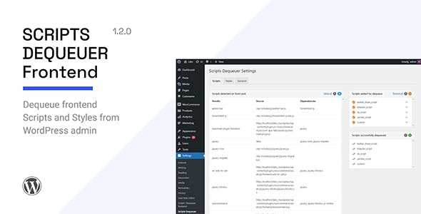 Scripts Dequeuer v1.2.0 WordPress Plugin
