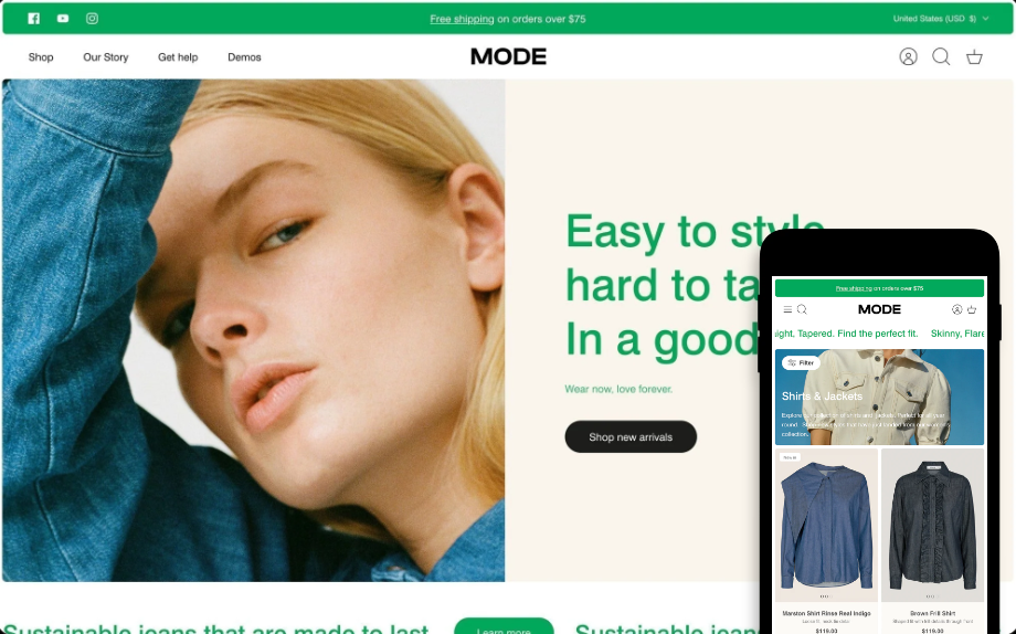 Mode Shopify Premium Theme v4.0.0 (July 24, 2023)