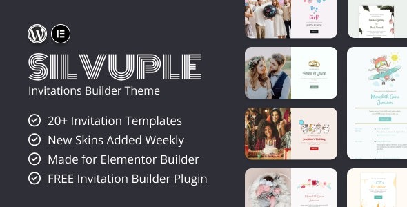 Silvuple v1.1 Online Invitation Maker Theme