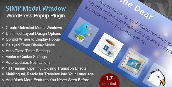 Simp Modal Window v1.7 WordPress Plugin